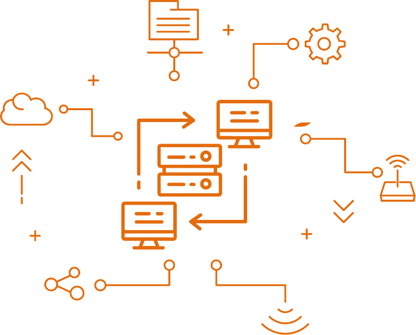 Illustration Netzwerk IT-Lösungen